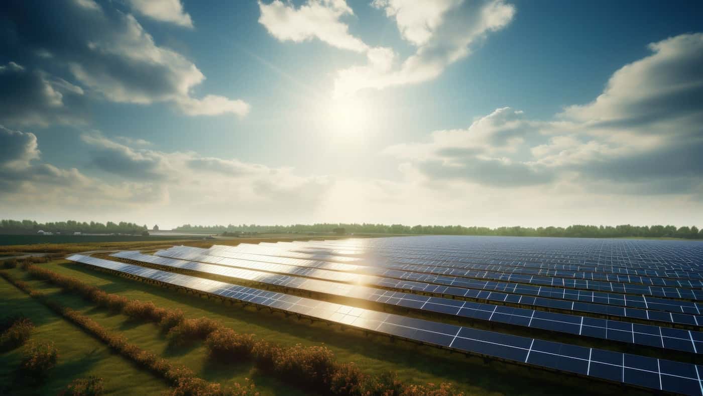 Duża farma fotowoltaiczna